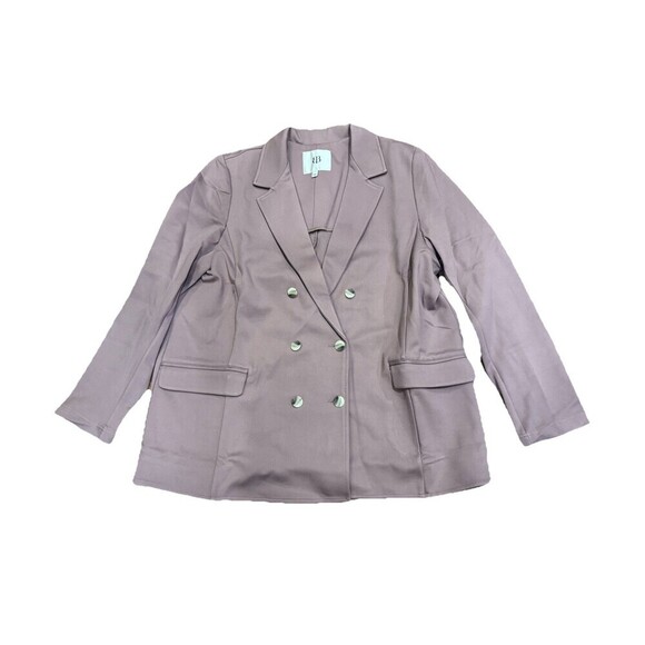 Betabrand Double Breasted Blazer Mauve Pink Size XXL Stretchy Office Career New - Picture 2 of 9